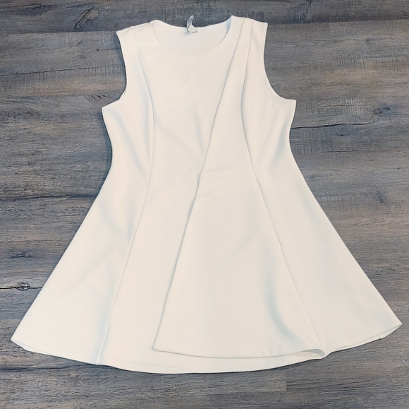 🤍ASOS Ivory A-line Dress With Pleat Detail - Picture 3 of 14